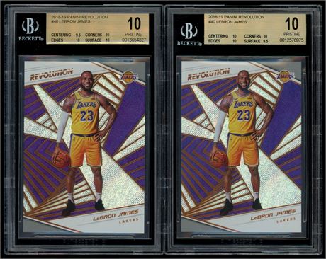 2018 Panini Revolution #40 LeBron James Lot (2) Both BGS 10 Pristine