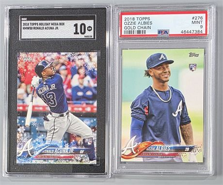 2018 Star Rookies High Grade Lot (2) w/ Albies/Acuna Jr