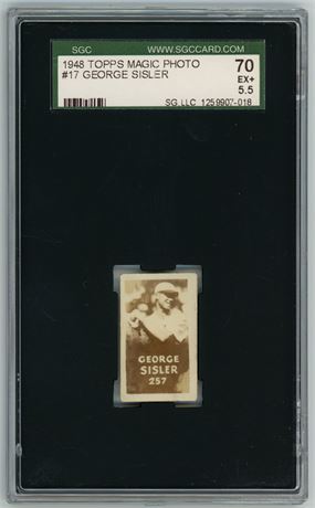 1948 Topps Magic Photo #17 George Sisler HOF SGC 5.5 EX+ (READ)