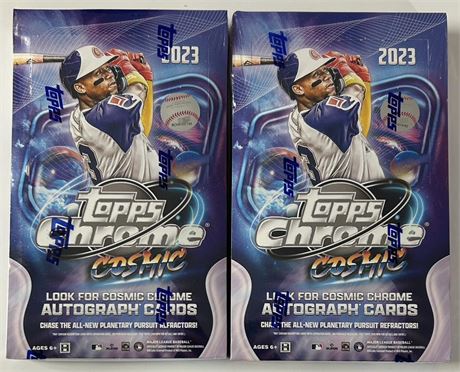 2023 Topps Chrome Cosmic Baseball Hobby Box Lot (2) Factory Sealed