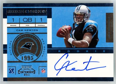 2011 Panini Playoff Contenders #228 Cam Newton Rookie Ticket On Card Auto