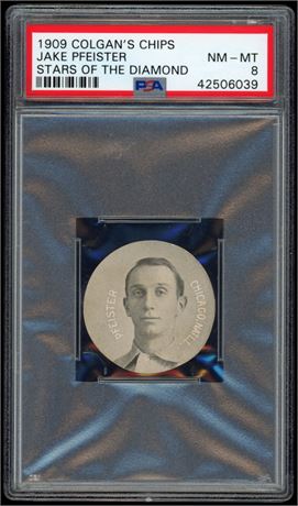 1909 Colgan's Chip Jake Pfeister Stars Of The Diamond PSA 8 Pop 3, 1 Higher