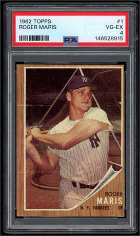 1962 Topps #1 Roger Maris PSA 4