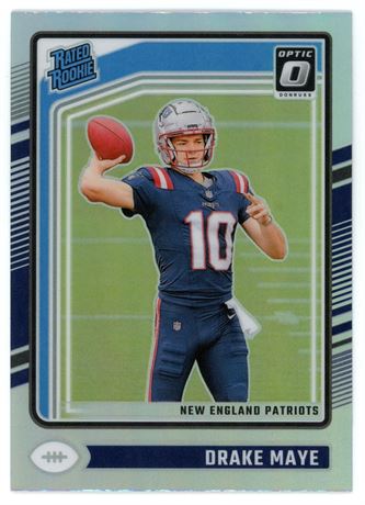 2024 Panini Donruss Optic #229 Drake Maye Rated Rookie Silver Holo Prizm