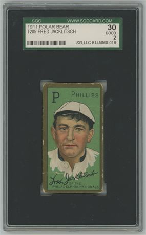 1911 T205 Polar Bear Fred Jacklitsch  SGC 2 GOOD
