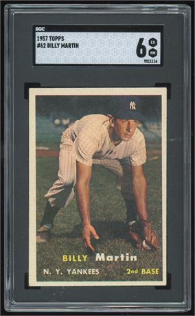 1957 Topps #62 Billy Martin SGC 6 EXMT