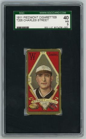 1911 Piedmont #205 Charles Street SGC 3 VG Centered