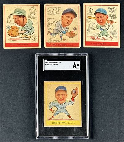 1938 Goudey Heads Up Lot (4) Low Grade