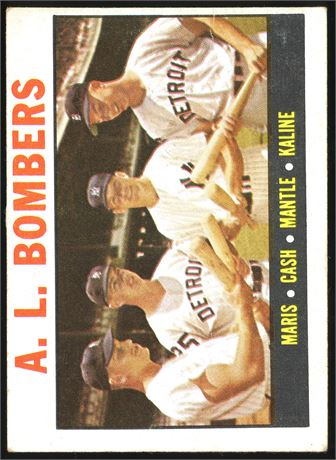 1964 Topps #331 A.L. Bombers Mickey Mantle VG (Crease)