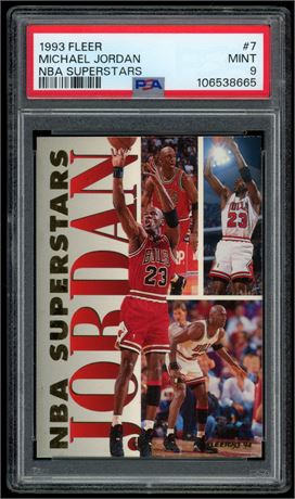 1993 Fleer #7 Michael Jordan NBA Superstars PSA 9