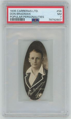 1935 Carreras Popular Personalities #56 Don Bradman PSA 7 NM