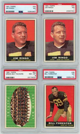 1961 Topps Football PSA Graded Lot (4)