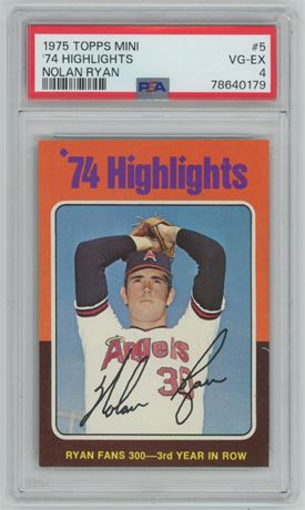 1975 Topps #5 '74 Highlights Nolan Ryan PSA 4 VGEX