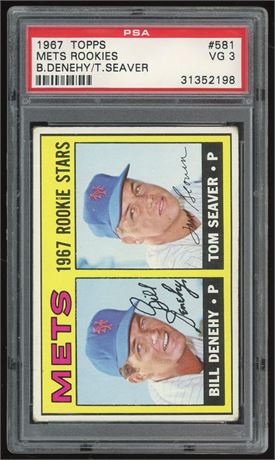1967 Topps #581 Tom Seaver RC PSA 3 VG Tough Hi #