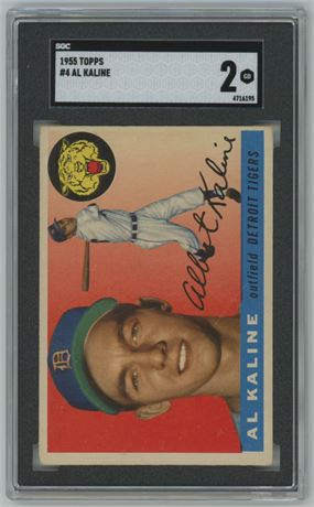 1955 Topps #4 Al Kaline SGC 2 GOOD