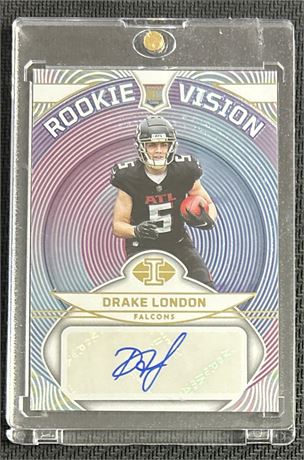 2022 Panini Illusions Drake London Rookie Vision 51/75 Auto