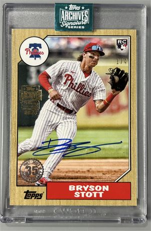 2024 Topps Archives Signature Series Bryson Stott RC Auto 1/4