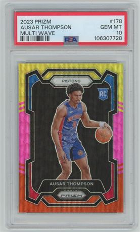 2023 Prizm #178 Ausar Thompson RC Multiwave 63/88 PSA 10 GEM MINT