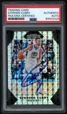 2017 Mosaic #92 Steph Curry Prizm PSA Authentic Auto