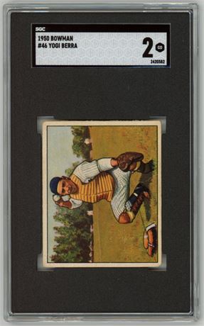 1950 Bowman #46 Yogi Berra SGC 2 GOOD