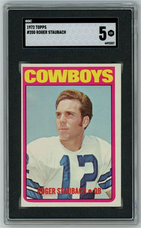 1972 Topps #200 Roger Staubach RC SGC 5 EX