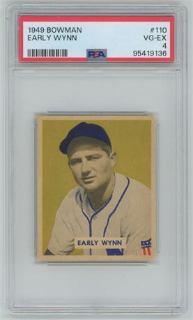 1949 Bowman #110 Early Wynn RC PSA 4 VGEX