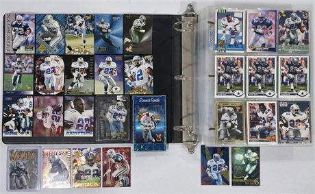 Emmitt Smith Binder Lot (Aprox 350 Cards)