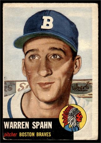 1953 Topps #147 Warren Spahn GOOD