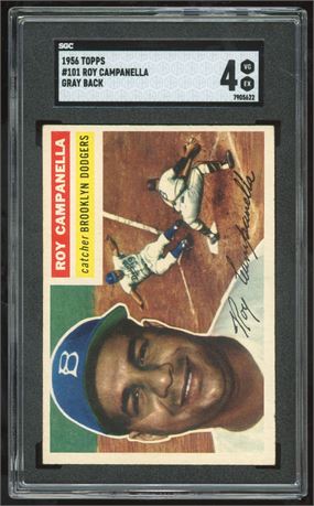 1956 Topps #101 Roy Campanella Gray Back SGC 4 VGEX