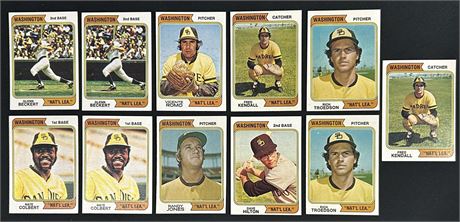 (11) 1974 Topps Baseball "NAT'L LEA." Lot ~EX