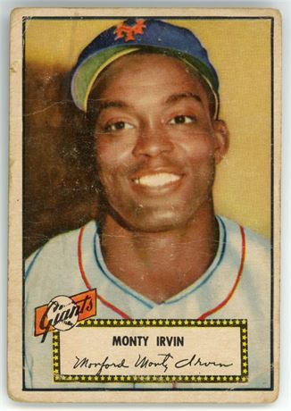 1952 Topps #26 Monte Irvin Low-Grade (Creases)