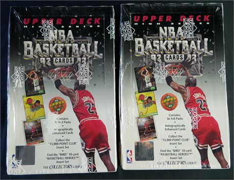 1992 Upper Deck High Series Basketball Sealed Wax Lot (2)