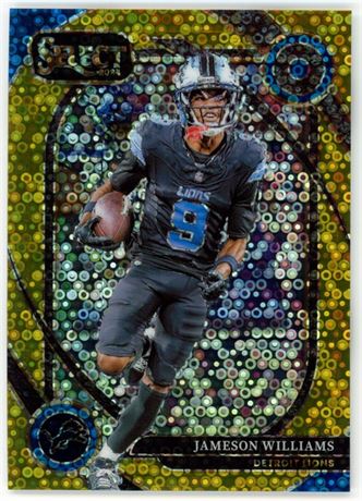 2024 Panini Select Jameson Williams 8/10 Gold Disco Prizm