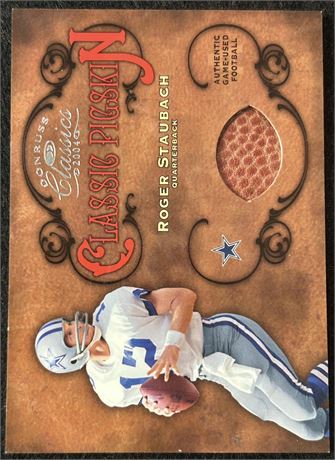 2004 Donruss Classics Roger Staubach Classic Pigskin Game-Used Football 95/250