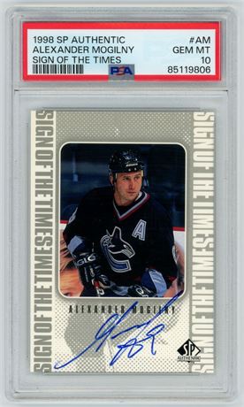 1998 SP Authentic Alexander Mogilny Sign Of The Times Auto PSA 10 GEM MINT