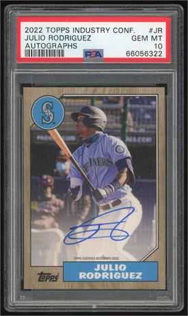 2022 Topps Industry Conference Julio Rodriguez Autographs PSA 10 GEM MINT