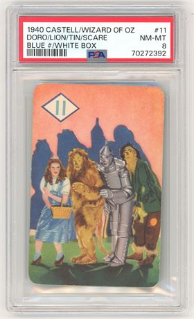 1940 Castell Wizard Of Oz #11 Dorothy, Lion, Tin Man, and Scarecrow PSA 8 NMMT