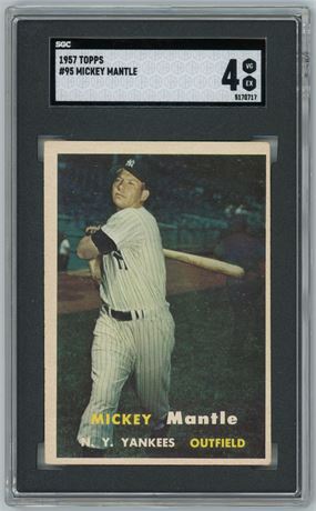 1957 Topps #95 Mickey Mantle SGC 4 VGEX