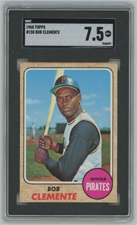 1968 Topps #150 Roberto Clemente SGC 7.5 NM+ Nice Centering and Great Eye-Appeal