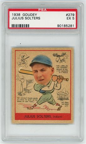 1938 Goudey #279 Julius Solters PSA 5 EX