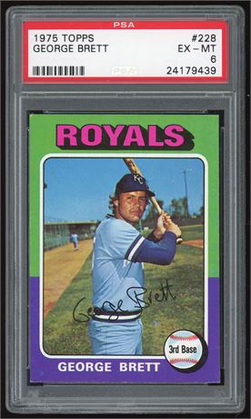 1975 Topps #228 George Brett RC PSA 6 EXMT