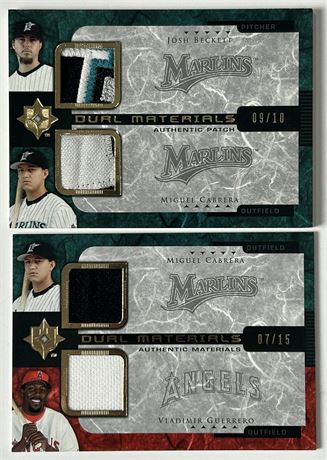2005 Upper Deck Lot(2) Miguel Cabrera Patches 09/10 and 07/15 READ