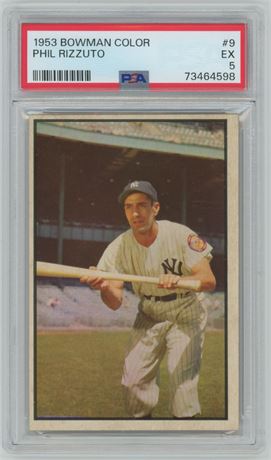 1953 Bowman Color #9 Phil Rizzuto PSA 5 EX