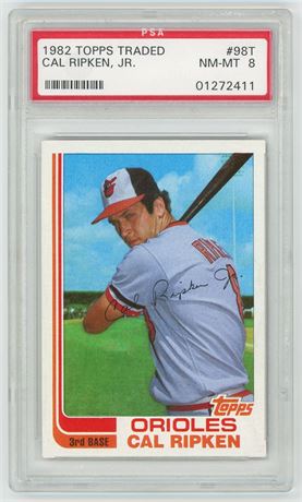 1982 Topps Traded Cal Ripken Jr RC PSA 8 NMMT