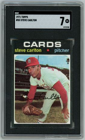 1971 Topps #55 Steve Carlton SGC 7 NM