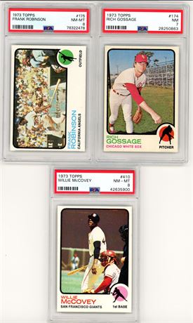 1973 Topps PSA Graded Lot (3) w/ Gossage, Robinson, and McCovey