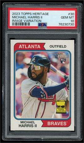2023 Topps Heritage #30 Michael Harris II Image Variation PSA 10