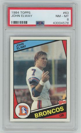 1984 Topps #63 John Elway RC PSA 8 NMMT