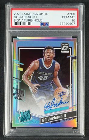 2023 Donruss Optic #260 GG Jackson II Rated Rookie Signature Holo PSA 10