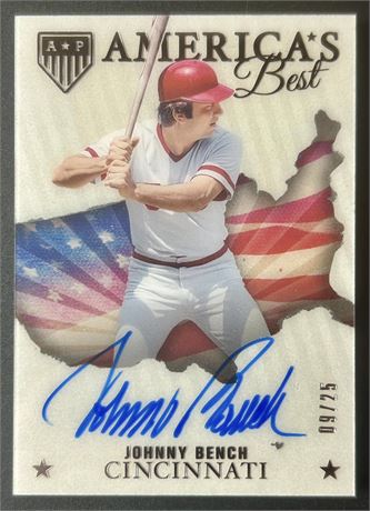 2023 America's Pastime America's Best Johnny Bench Auto 9/25